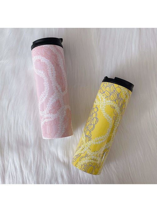 Valia Honolulu Home Pīkake Lei Tumbler in Sunshine Valia x Kākou Collective Collaboration Tea Towels in Pīkake Lei Valia Honolulu