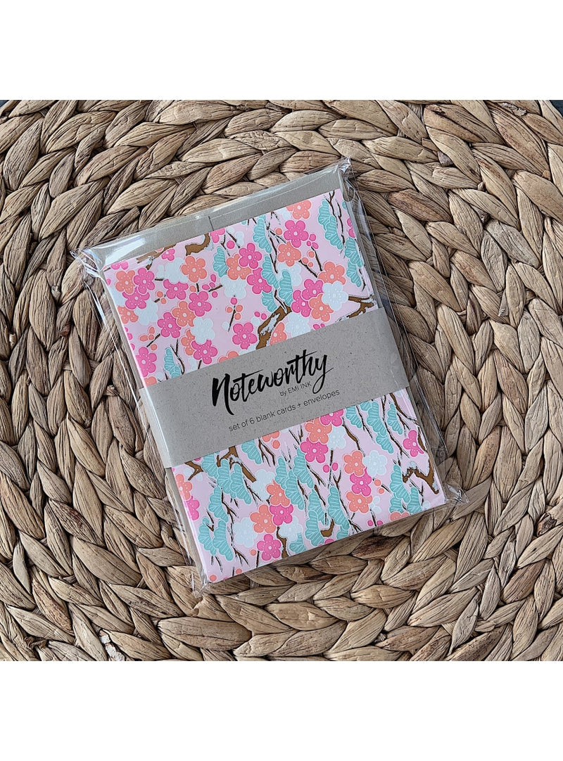 Emi Ink Stationary Honoka Washi Note Card Set Valia Honolulu
