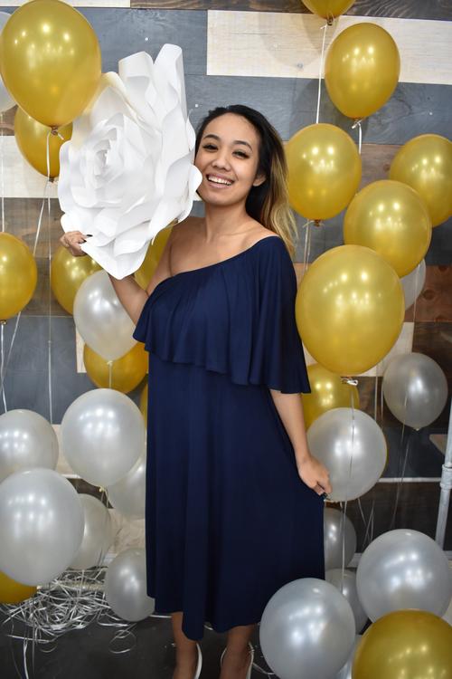 Asymmetry Off the Shoulder Midi Dress - Valia Honolulu