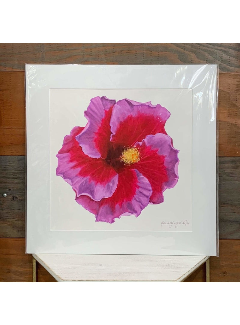 Aloha de Mele Home Mana‘olana - Pua Art Print (14 x 14) Valia Honolulu