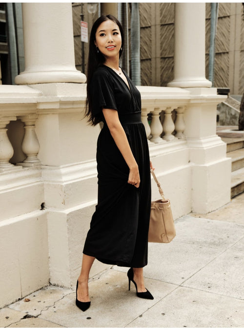 Valia Honolulu Dress Sanae Maxi Dress in Natural Black Valia Honolulu